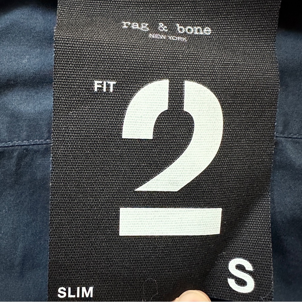 Rag & Bone Fit 2 Tomlin Poplin Shirt Slim Fit Size S NWT $195 - Picture 11 of 14